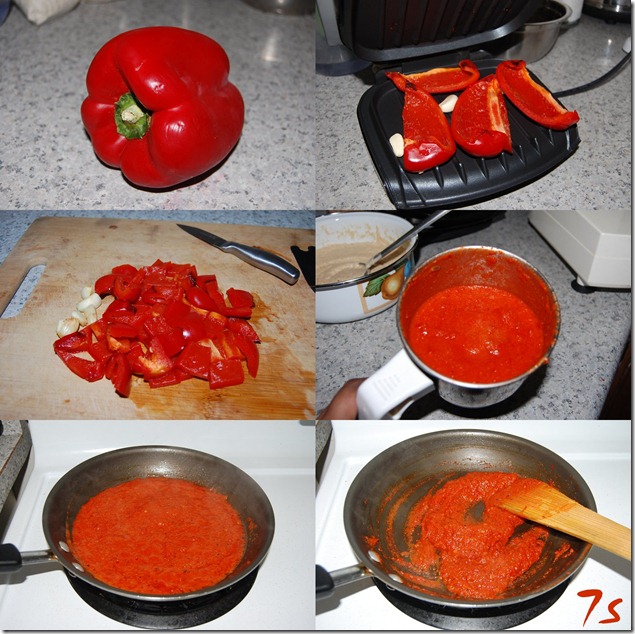 Roasted red pepper chutney process