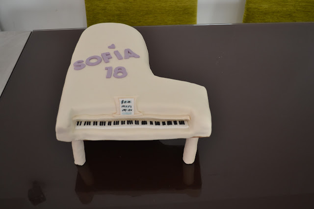 tarta Torneado Piano fondant