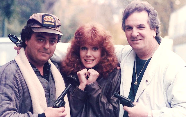 Foto dos bastidores: o diretor Guy Magar, Jamie Rose e Danny Aiello