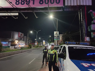 Demi Menjaga kondusifitas, Satlantas Polresta Serang Kota Laksanakan Patroli Malam 