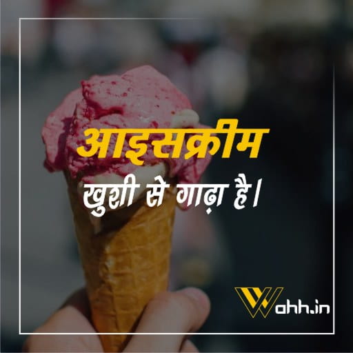 Ice Cream Quotes  In Hindi And English