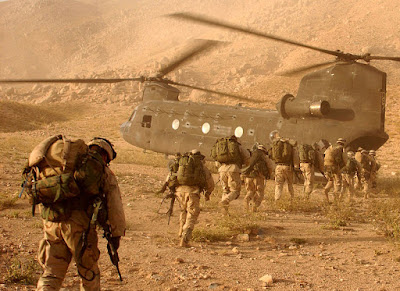 U.S. soldiers on the way back to Kandahar Army Air Field, Sept. 4, 2003 (Credit: Staff Sgt. Kyle Davis/U.S. Army)