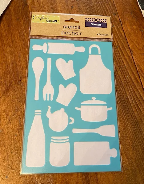 Photo of Dollar Tree kitchen ware stencil