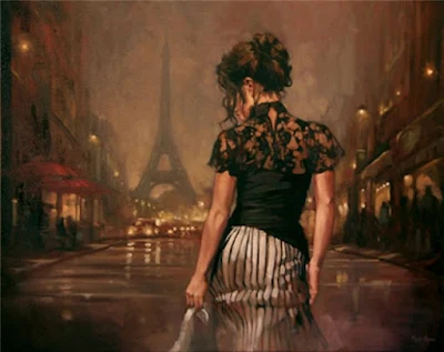 A Night in Paris. Painting by Mark Spain.