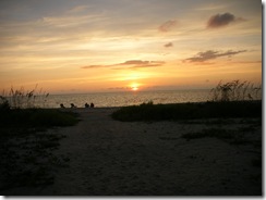 sunset on the beach