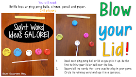 5 Sight Word Activities that are FUN: Blow your Lid