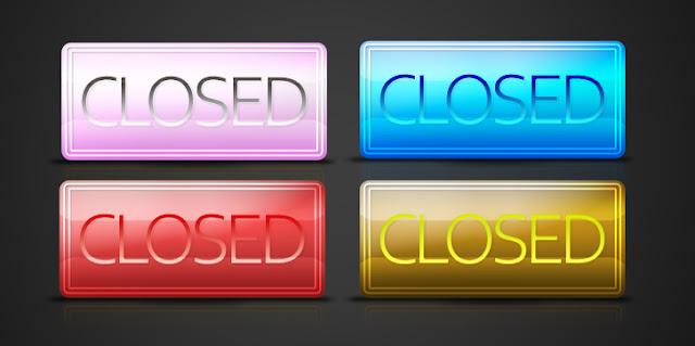 closed buttons banners with silky color schemes