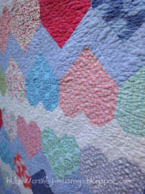 Hearts Full quilting detail