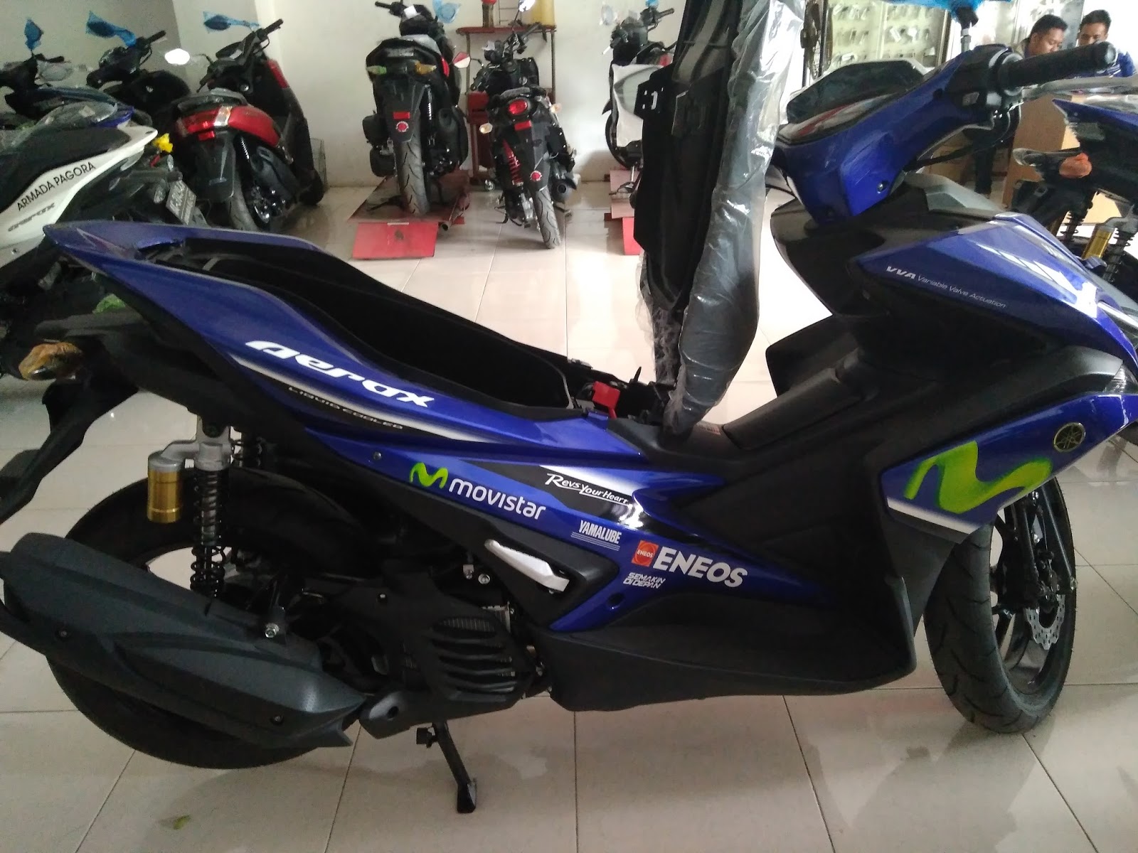 Aerox 155 VVA Edisi Movistar Udah Tiba Di Kediri