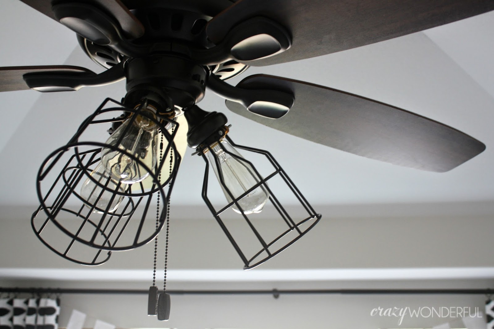 SOURCES: ceiling fan . light cage . bulbs |