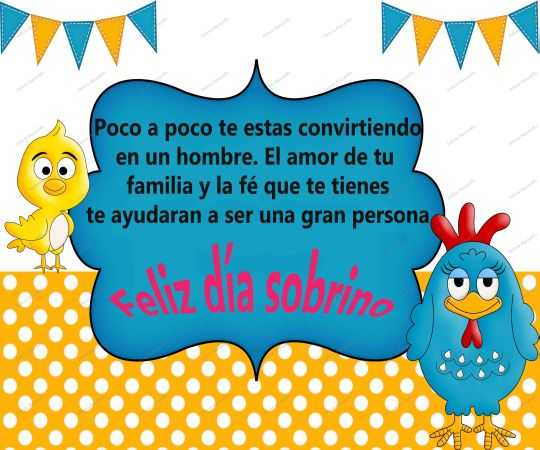 Imágen con frases de cumpleaños para mi sobrino por su onomástico