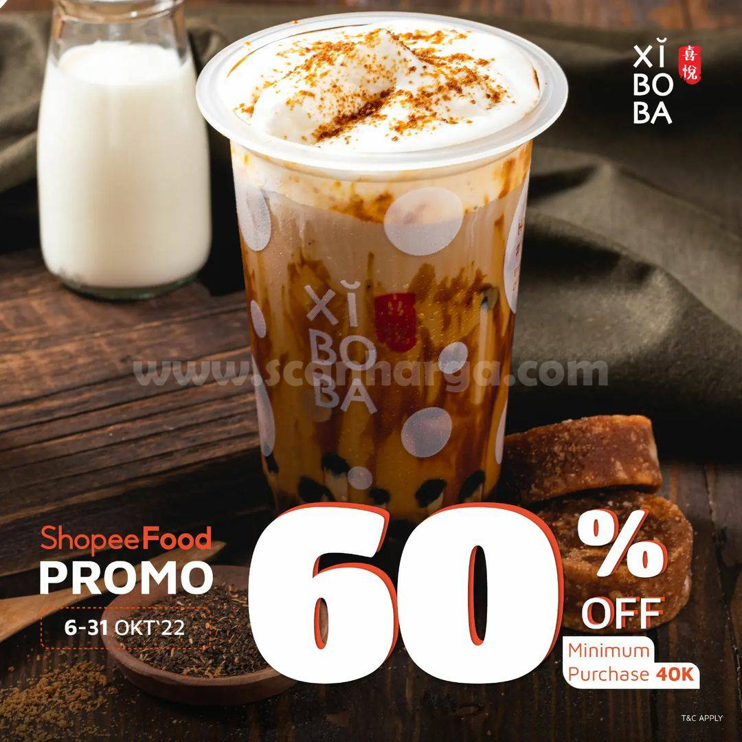 XIBOBA Promo SHOPEEFOOD Spesial DISKON 60%