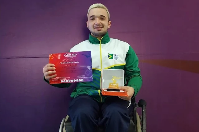 No sabre, Kevin Damasceno fatura bronze no Campeonato Mundial de Esgrima em Cadeira de Rodas Sub-23, na Tailândia