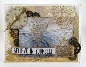 Stampers Anonymous Fragments  Idea-Ology Gears Sizzix Bumblebee For the Funkie Junkie Boutique