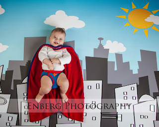 Superman baby with cape and superman underwear costume