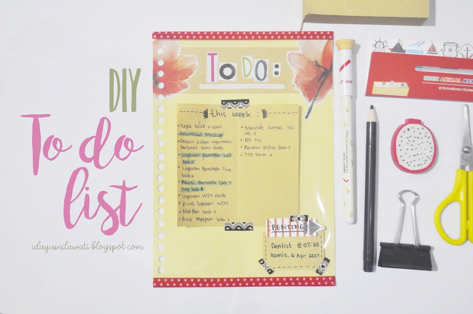 La Vie Est Belle Diy Membuat To Do List Menarik