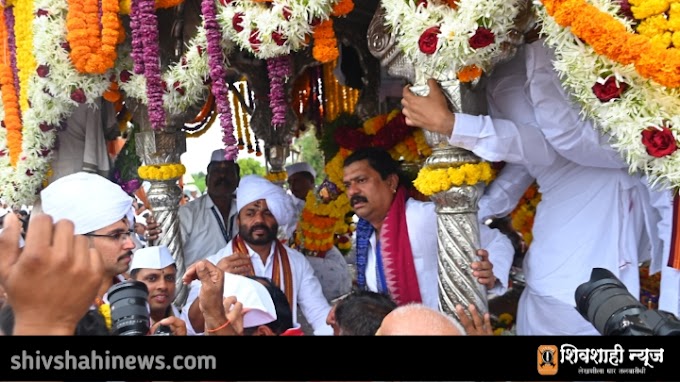 हरी नामाच्या गजरात संत श्री ज्ञानेश्वर माऊलींच्या पालखीचे सोलापूर जिल्ह्यात आगमन