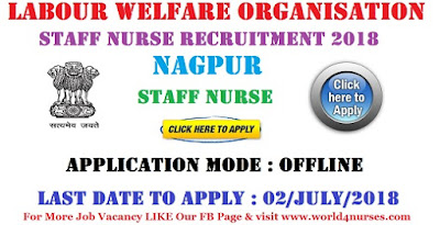 Labour Welfare Organisation Nagpur Staff Nurse Recruitment 2018