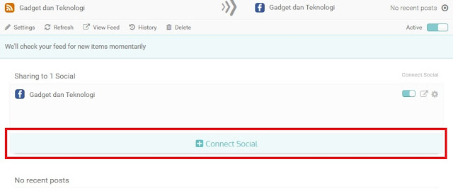 Klik Tombol Connect Social