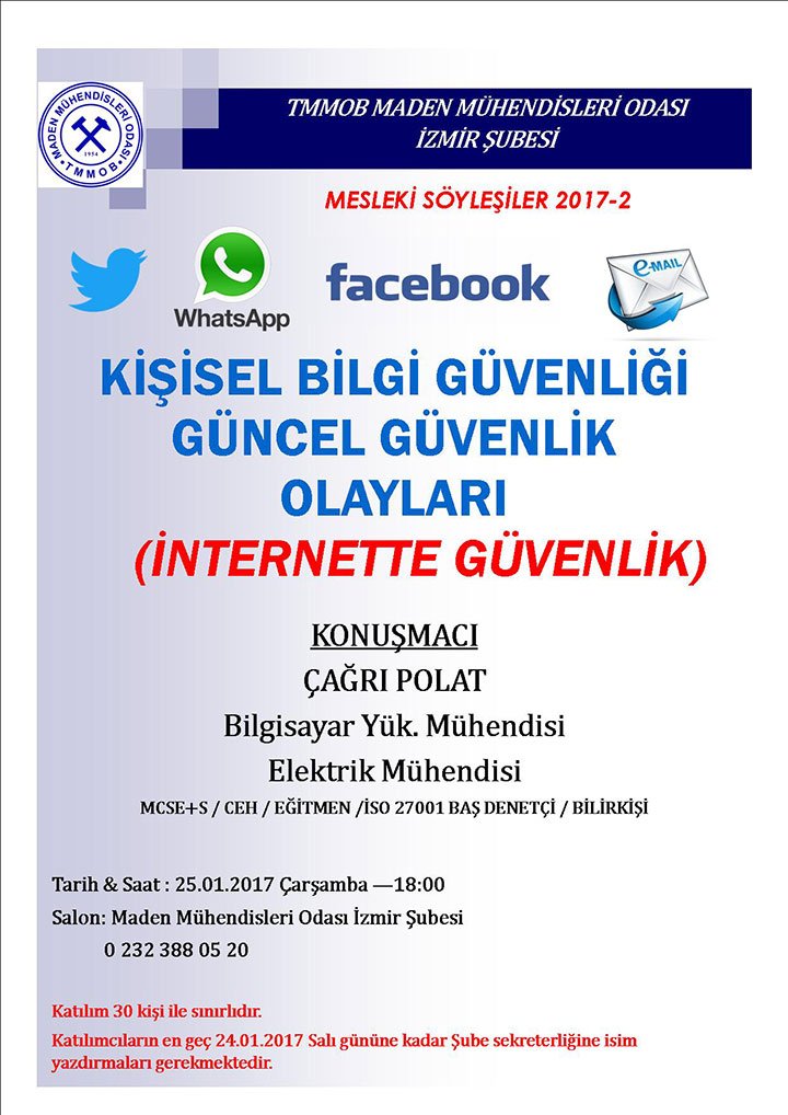 Maden Müh. Odası Güncel Güvenlik Olayları Semineri