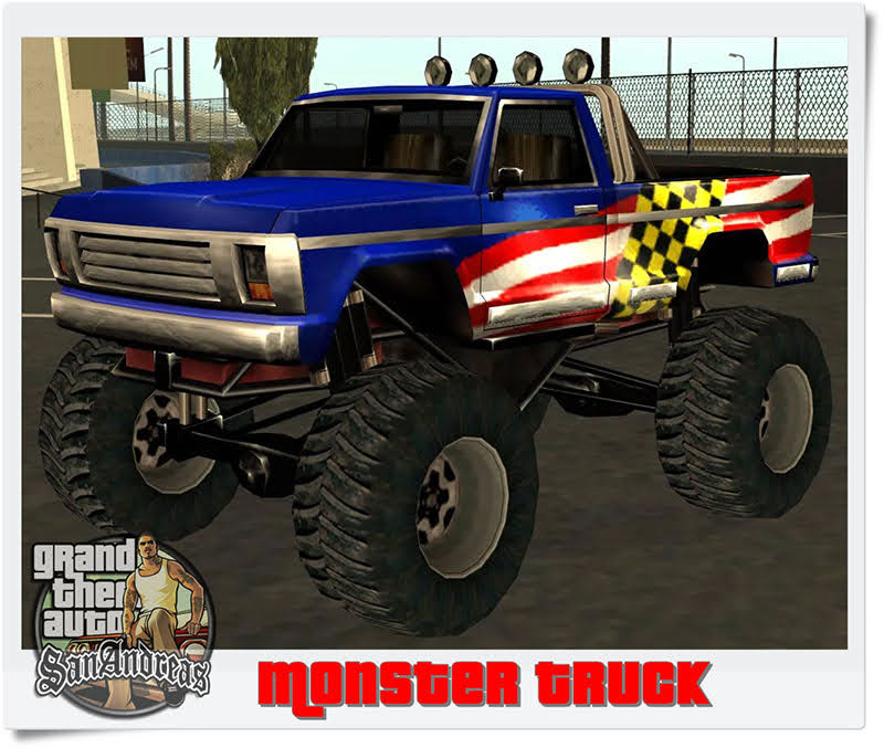 Mobil Monster Truck: Stats & Lokasinya di GTA San Andreas