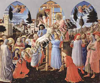 The Great Artist Fra Angelico Painting “The Deposition from the Cross” c.1443 68½" X 72" Museo di San Marco, Florence 