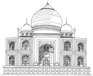 Cartoon Pictures: How to Draw the Taj Mahal in 5 Steps