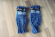 Knitted Doctor Who TARDIS Gloves