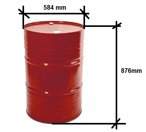 Kích thước thùng phuy tiêu chuẩn