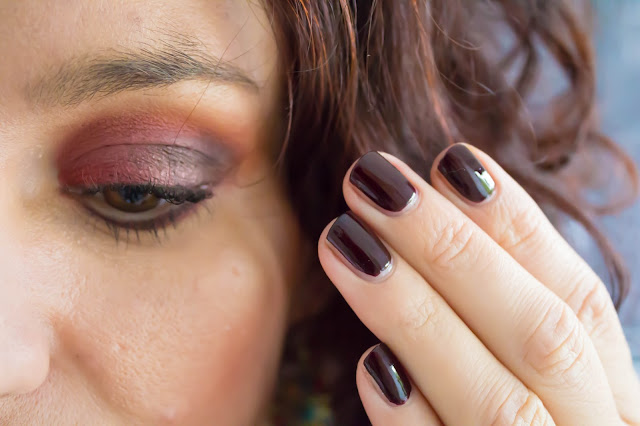 Monday Shadow Challenge : Un maquillage de soirée en Marsala !