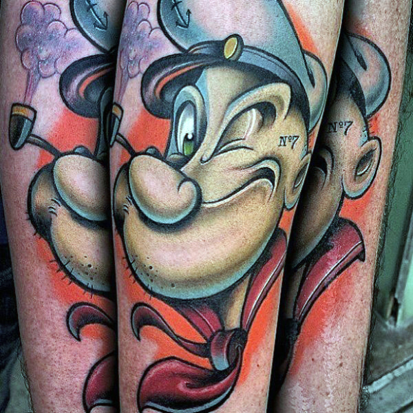 60 incríveis tatuagens do Popeye - Veja e inspire-se!