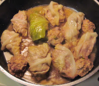 cooking cabbage rolls in broth