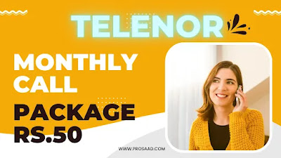 Telenor Monthly Call Package 50 Rupees