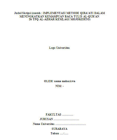 Contoh Skripsi Kuantitatif Contoh Skripsi Contoh  Auto 