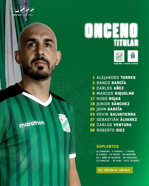 Alineaciones Oriente Petrolero vs Blooming