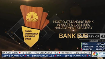 CNBC Indonesia Awards 2022 Nobatkan bank bjb "The Most Outstanding Bank in Asset & Liabilities Management Strategy"