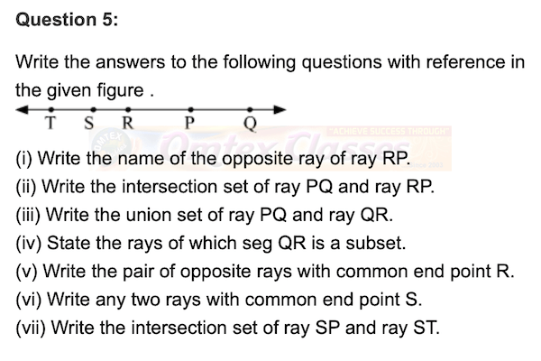 Chapter 1 - Basic Concepts In Geometry, Mathematics Part II Solutions for Class 9 Math, Practice Set 1.2,