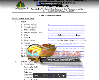 Berkas Paud Tentang Administrasi PAUD Nyanyian dan Lagu 