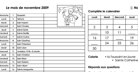 Rituel autour du calendrier en CP  Ressources pour l'école