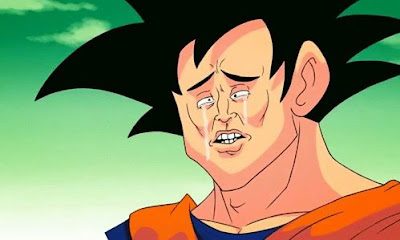 Goku meme, chorando.