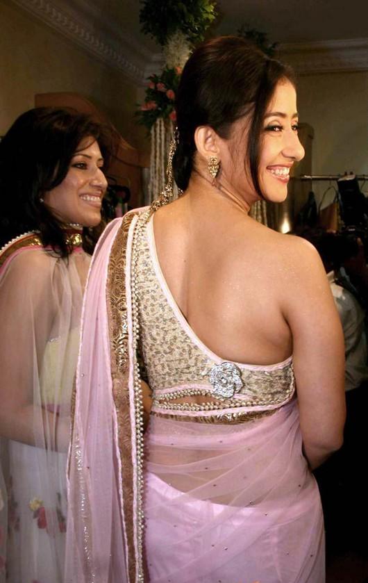 manisha koirala ,bollywood saree, saree blouse design