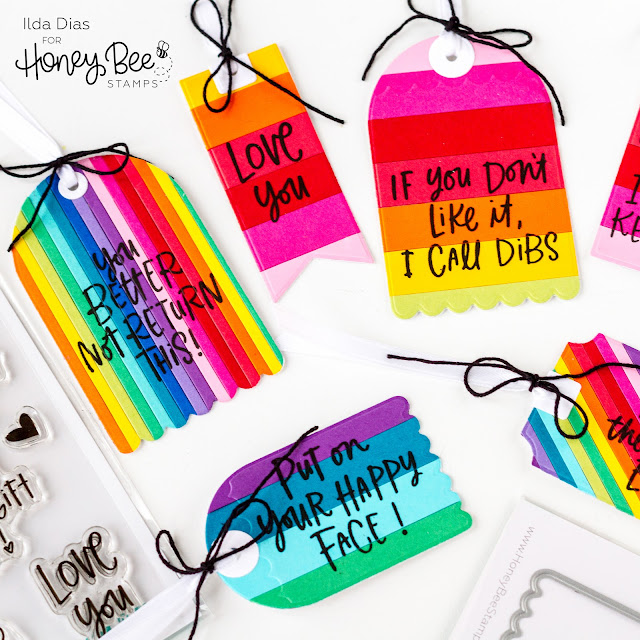 Rainbow ,Terrific Tags,Honey Bee Stamps,Best Gift Ever,Card Making, Stamping, Die Cutting, handmade tags, ilovedoingallthingscrafty, Stamps, how to,