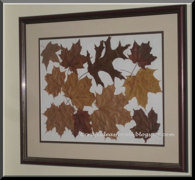 Craft Ideas for all Fall Leaves  Wall Art 