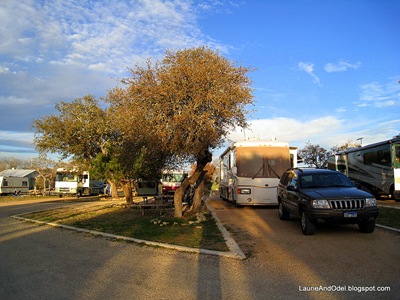 Site 54 on top of a hill at Top of the Hill RV Park