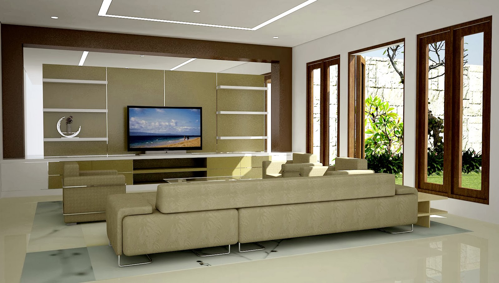 Gambar desain interior ruang keluarga modern