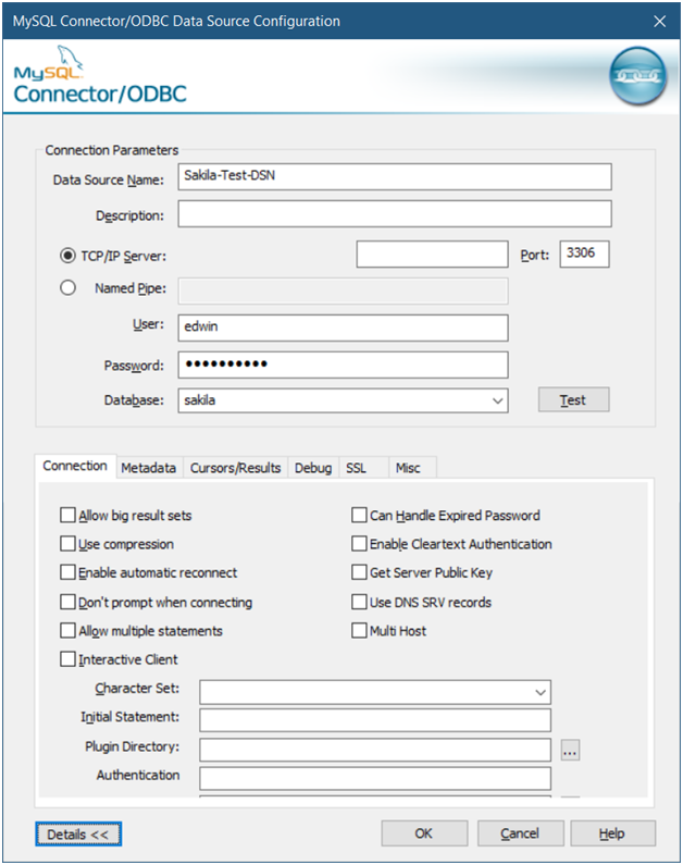 Data source configuration