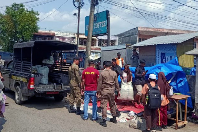 Satpol PP/WH Aceh Besar Kembali Tertipkan PKL