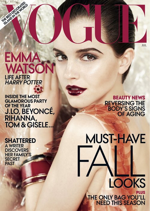 emma watson vogue cover shoot. Emma Watson covers Vogue July