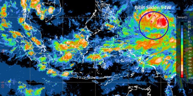 Waspadai Bibit Siklon Tropis 94W, Potensi Banjir di Sulut dan Maluku