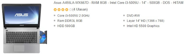  Laptop Asus menjadi primadona di Indonesia karena kecanggihan teknologi dan harga yang te Harga Laptop Asus Core i3 RAM 8GB Murah Terbaru 2018